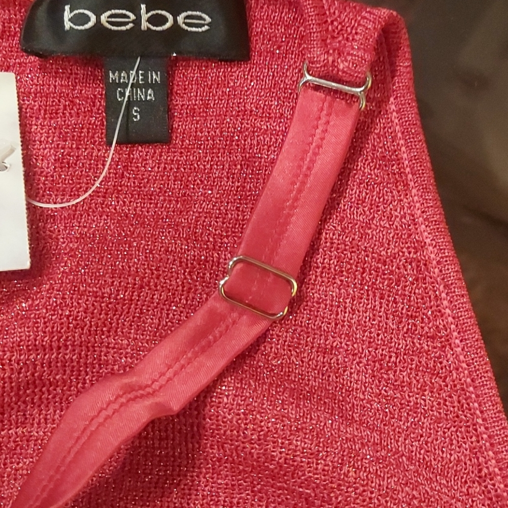 Bebe Rib Tank w/bra strap - Picture 5 of 8